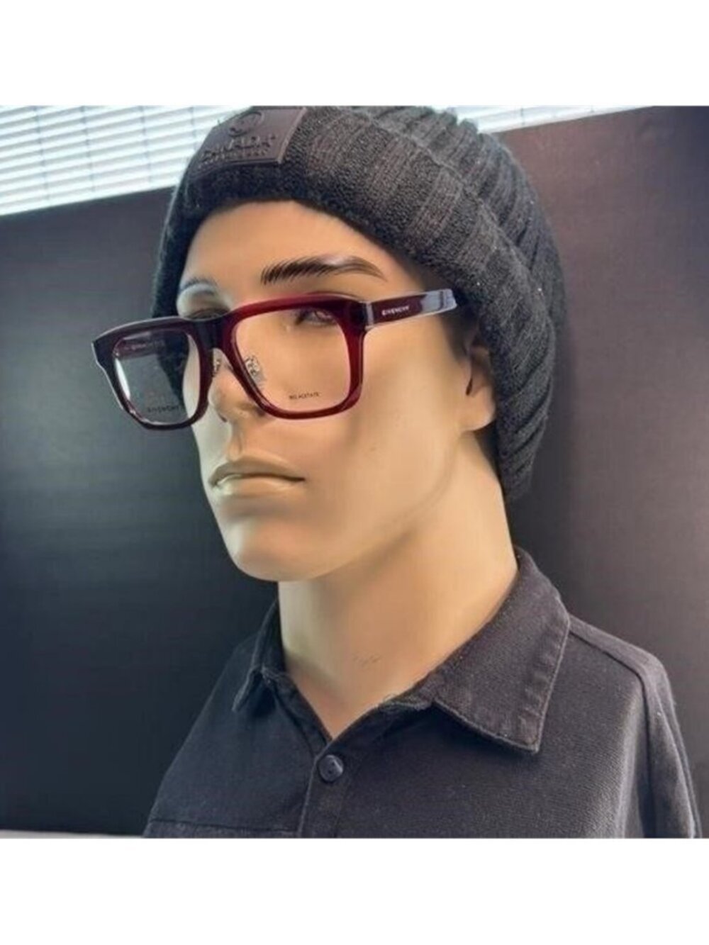 Givenchy GV50053F Shiny Bordeaux Designer Glasses for Men - Bold Style